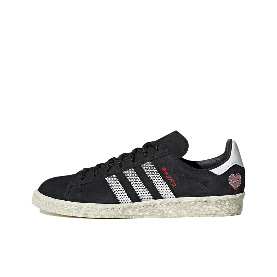 推荐商品：adidas originals Campus 80s 板鞋 复古减震透气防滑轻便休闲舒适耐磨低帮时尚潮流 黑色/白色/红色