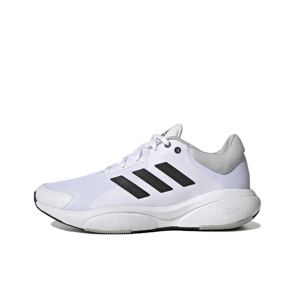 推荐商品：adidas Response 跑鞋 网布透气织物网面马拉松 白色/灰色