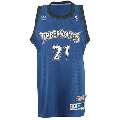 Men's Minnesota Timberwolves Kevin Garnett adidas Blue Hardwood Classic Swingman Jersey