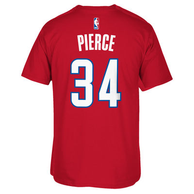 Men's LA Clippers Paul Pierce adidas Red Net Number T-Shirt