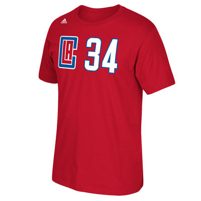 Men's LA Clippers Paul Pierce adidas Red Net Number T-Shirt