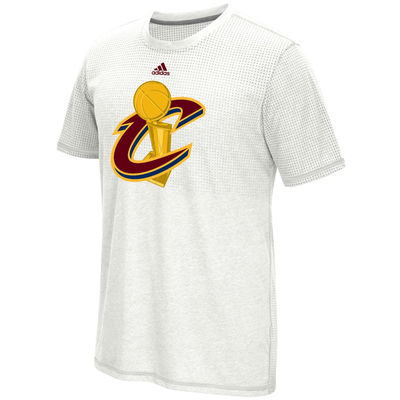 Men's Cleveland Cavaliers adidas White Trophy Ring Banner Aeroknit climacool T-Shirt