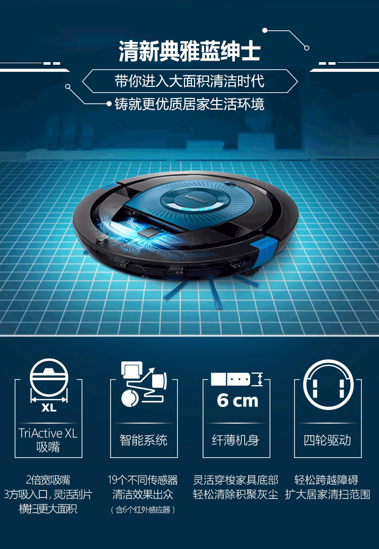 é£å©æµ¦(PHILIPS)æ«å°æºå¨äººFC8774/82æºè½èªå¨å®¶ç¨çº¤èå¸å°å¨-äº¬ä¸