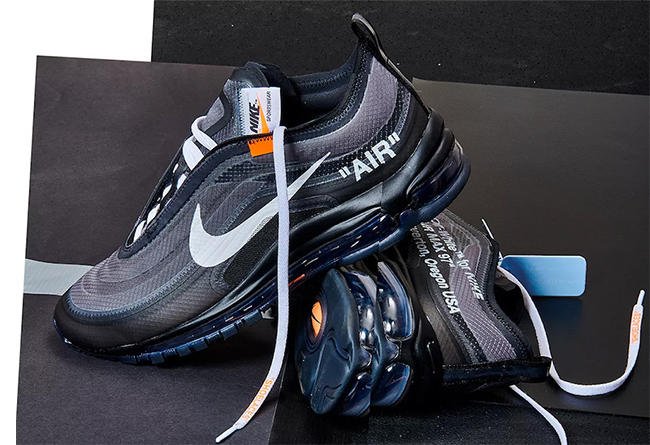 OFF-WHITE,Air Max 97,AJ4585-00  没抢到 OW x Air Max 97 没关系！还有一款黑白配色随后发售