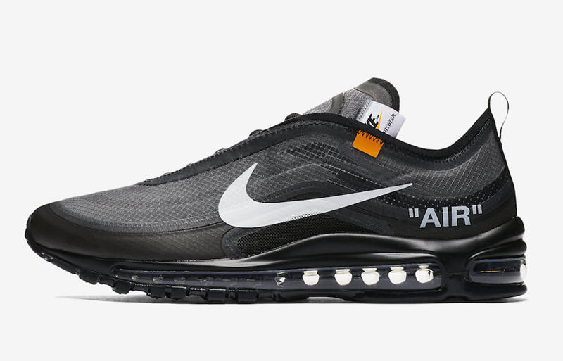 OFF-WHITE,Air Max 97,AJ4585-00  没抢到 OW x Air Max 97 没关系！还有一款黑白配色随后发售
