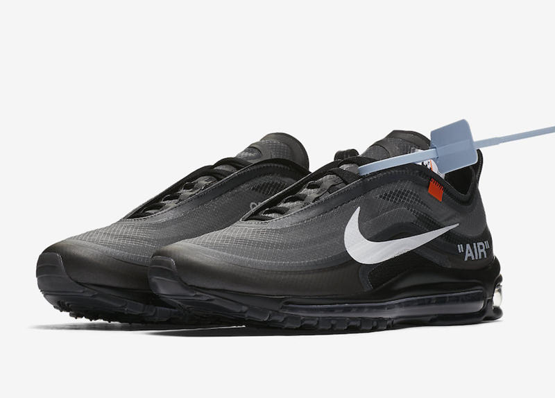 OFF-WHITE,Air Max 97,AJ4585-00  没抢到 OW x Air Max 97 没关系！还有一款黑白配色随后发售