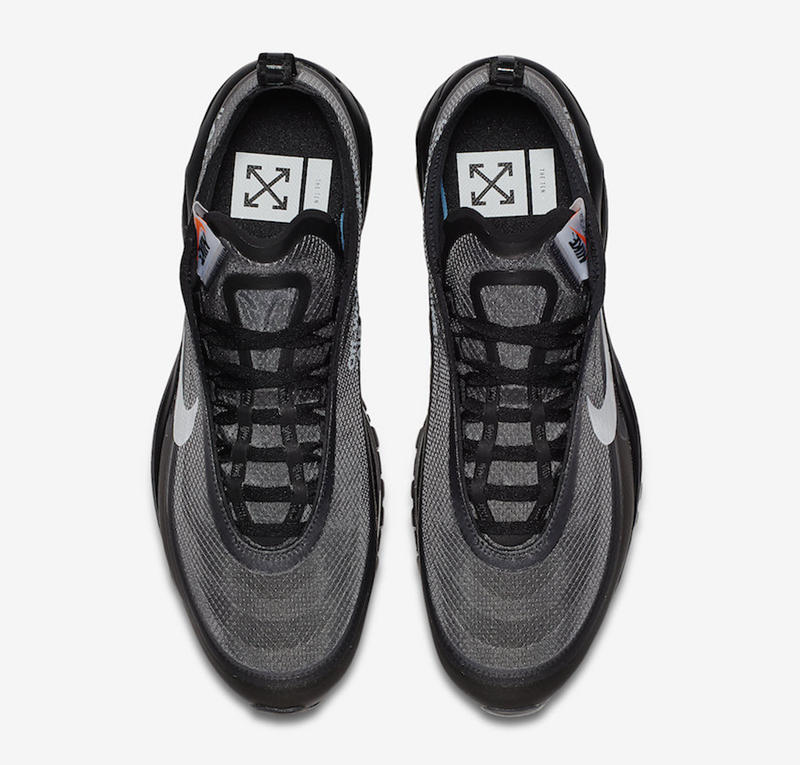 OFF-WHITE,Air Max 97,AJ4585-00  没抢到 OW x Air Max 97 没关系！还有一款黑白配色随后发售