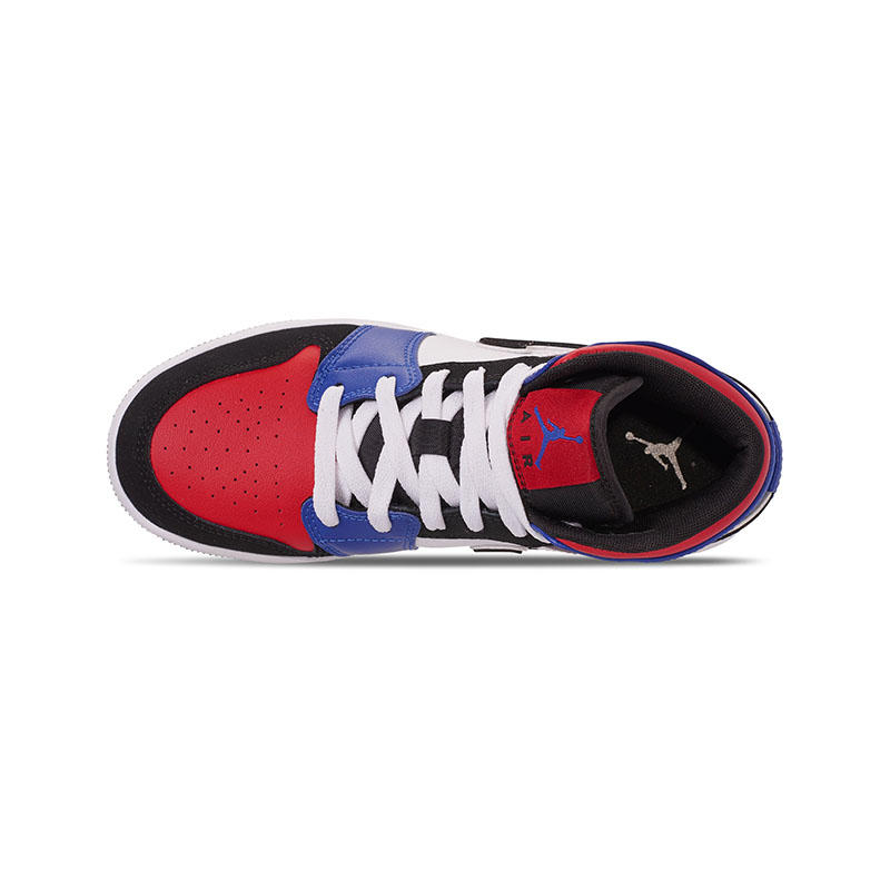 AJ1,Air Jordan 1 Mid GS,554725  黑红脚趾+小闪电的既视感！这双 Air Jordan 1 Mid 即将发售