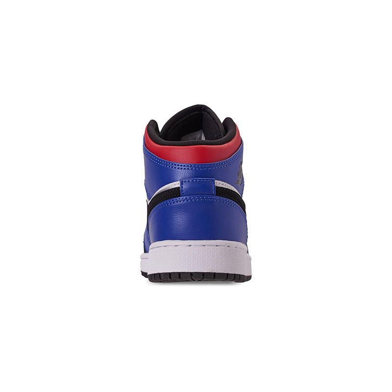 AJ1,Air Jordan 1 Mid GS,554725  黑红脚趾+小闪电的既视感！这双 Air Jordan 1 Mid 即将发售