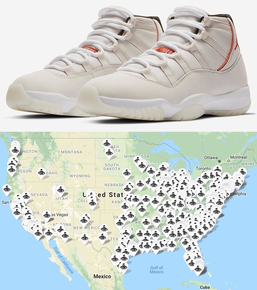 Air Jordan 11,AJ11,发售,店铺,货量,Pl  海外店铺图曝光！预售小两千的 AJ11 新品本周就要发售啦！