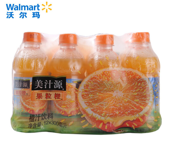 美汁源果粒橙果汁饮料300ml12可口可乐出品