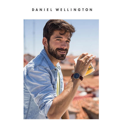 【礼享圣诞】Danielwellington dw手表40mm红色织纹男表