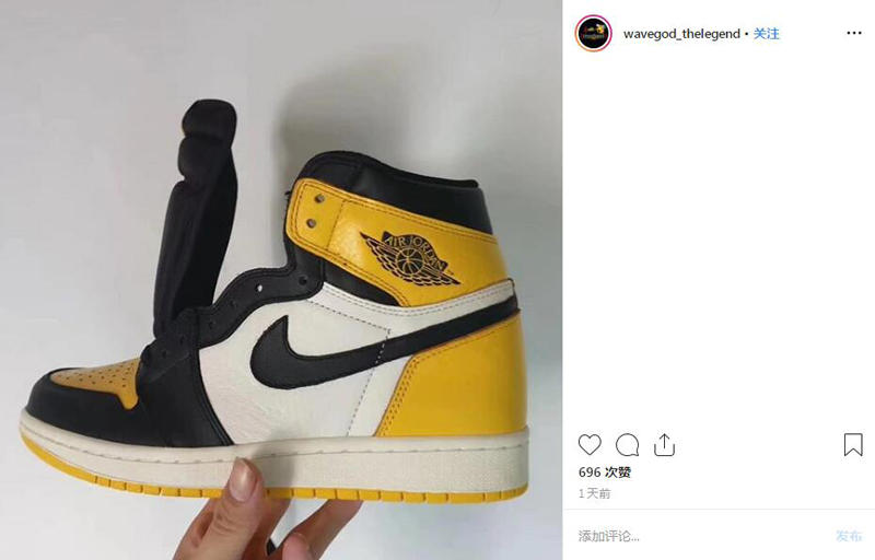 Nike,Air Jordan 1,AJ1,发售,AR102  黑黄脚趾 Air Jordan 1 要来了？全新实物图曝光！