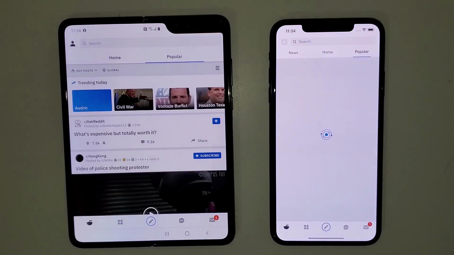 三星折叠机和iPhone11性能对决：没想到差距这么明显