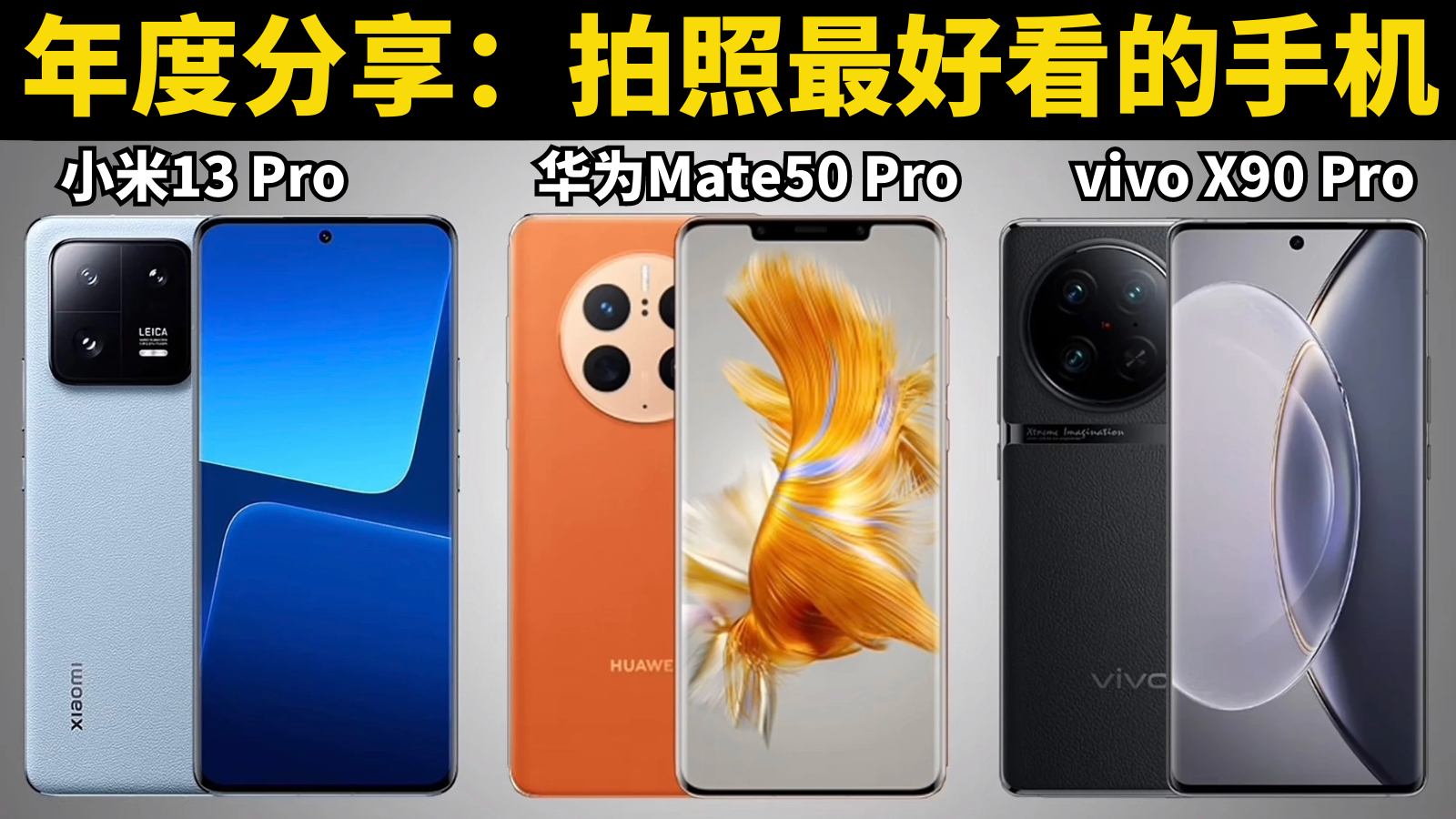 过年大片拍起来，推荐目前拍照最好看的三款手机，有你喜欢的吗？