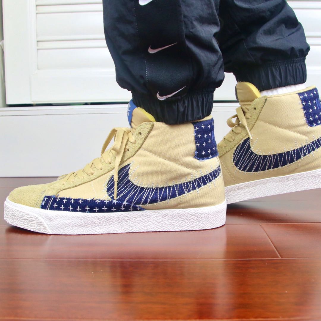 牛仔布面的一双超高颜值的板鞋
