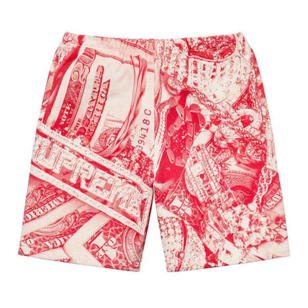 Supreme Bling Sweatshort 美金閃閃鉆石紙醉金迷金錢 短褲