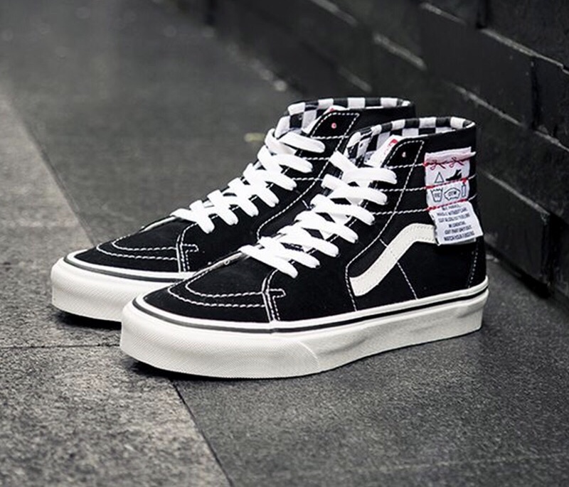 vans sk8-hi diy黑色