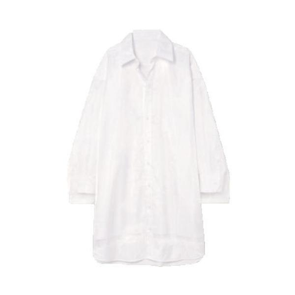 Maison Margiela NET-A-PORTER 分层式欧亘纱纯棉府绸衬衫式连衣裙