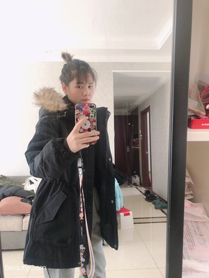 欧美风白鸭绒保暖羽绒服