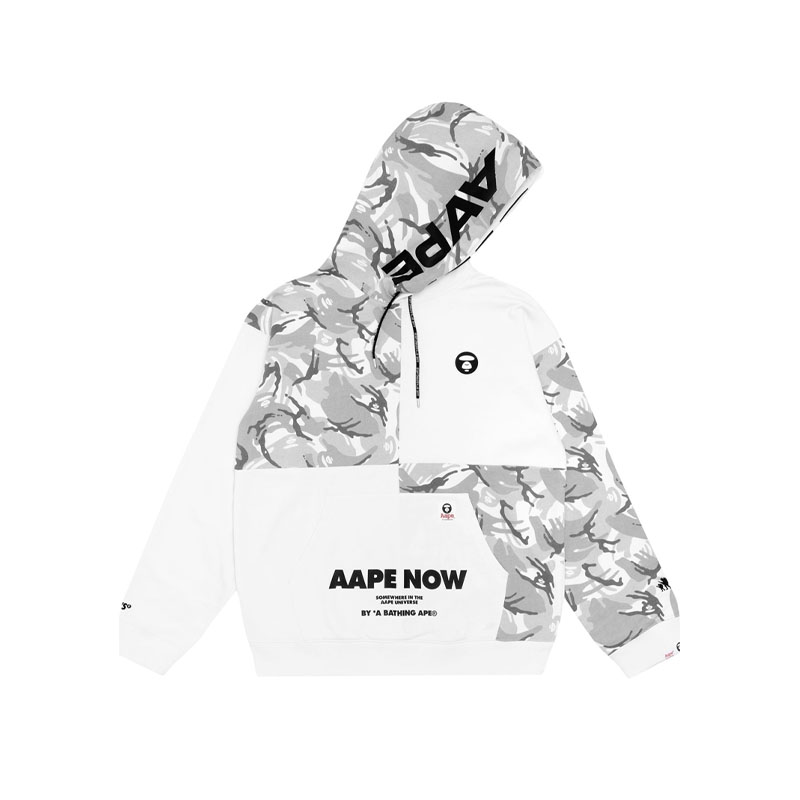 Aape 休闲连帽拼接卫衣 男女同款 3679