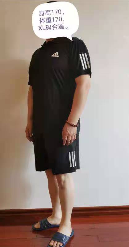 adidas 跑步运动短袖T恤 