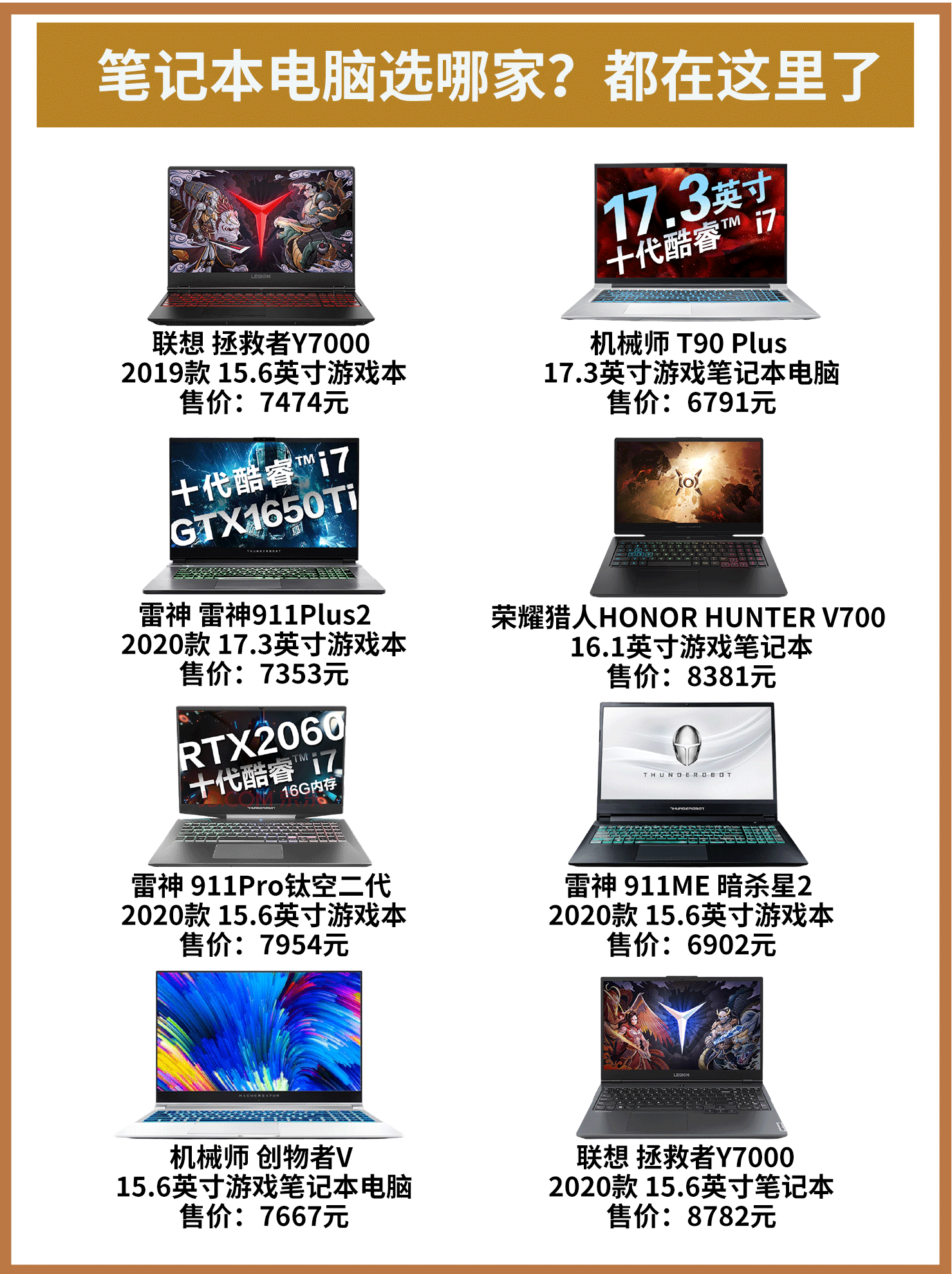 笔记本电脑到底选哪家？都在这里了