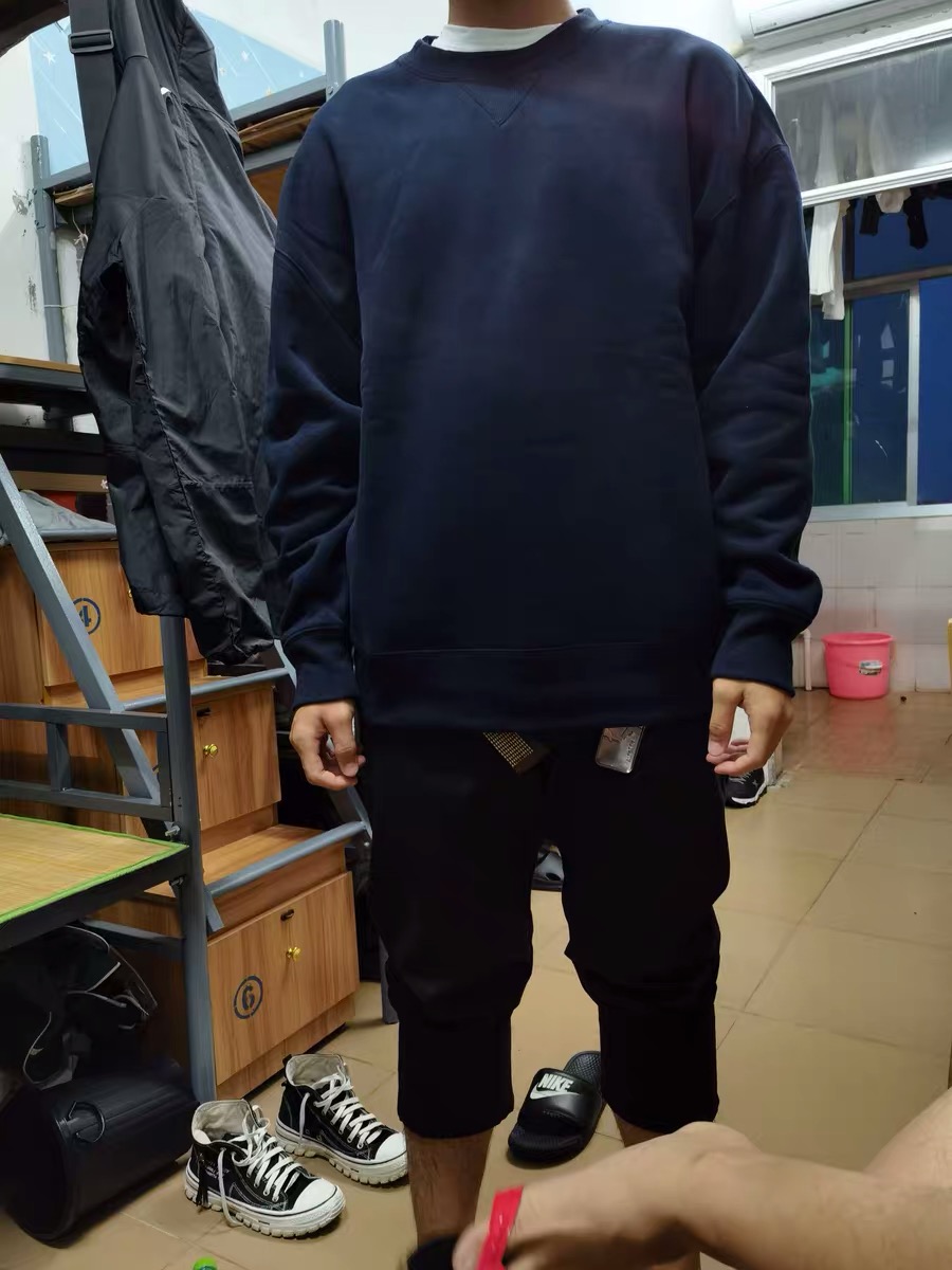 简约碳素软磨宽松抓绒卫衣