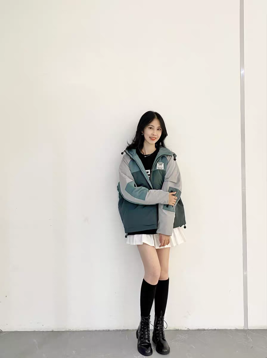 森马 工装撞色羽绒服 