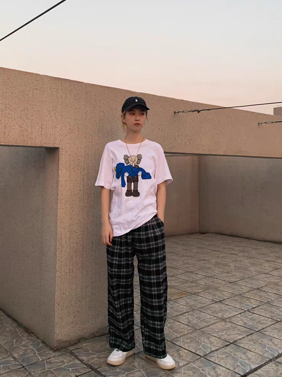 Blue Lotuss  格子休闲裤