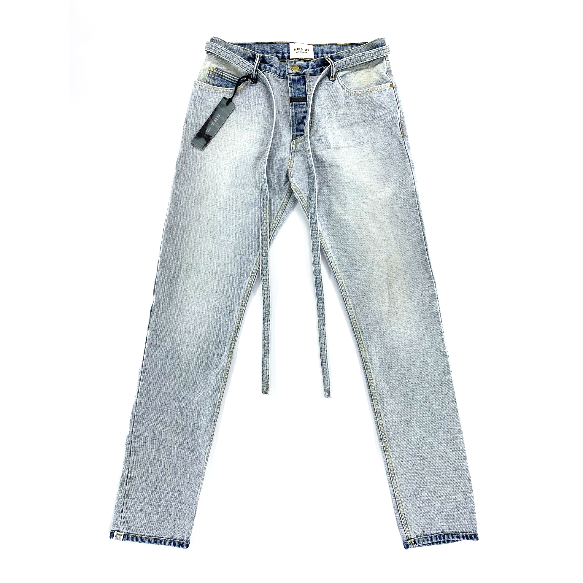 fear of god 主线 fog 6th inside out 反穿飘带水洗牛仔裤