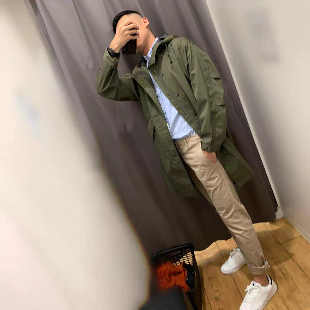 休闲中长款风衣 
