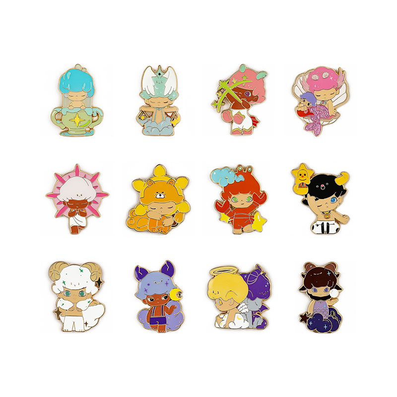 pop mart/泡泡玛特 dimoo星座系列徽章 盲盒 单个随机