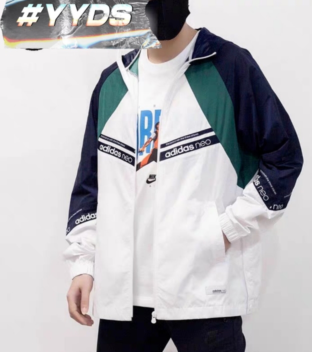 adidas运动服拼接防夹克外套