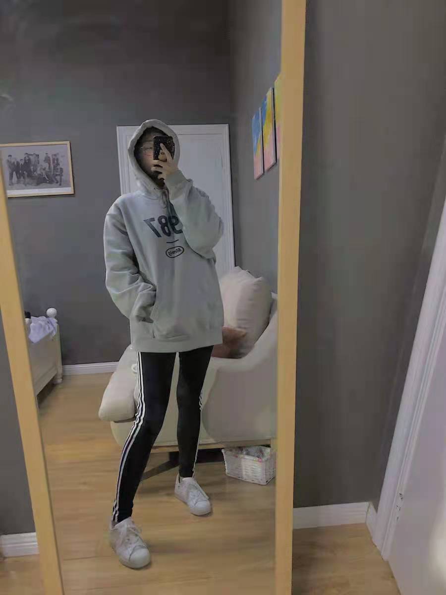 运动休闲窄管长裤 