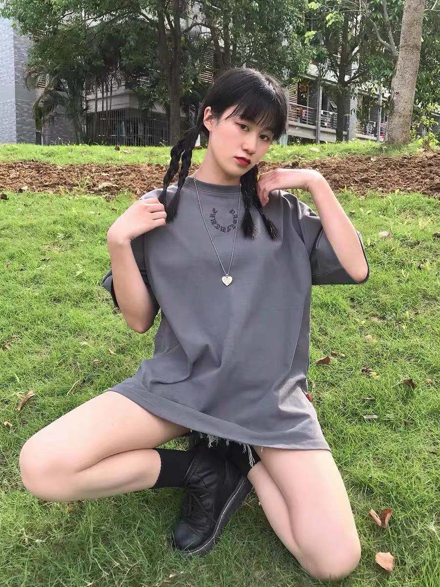 GRKC涂鸦手稿印花宽松圆领短袖
