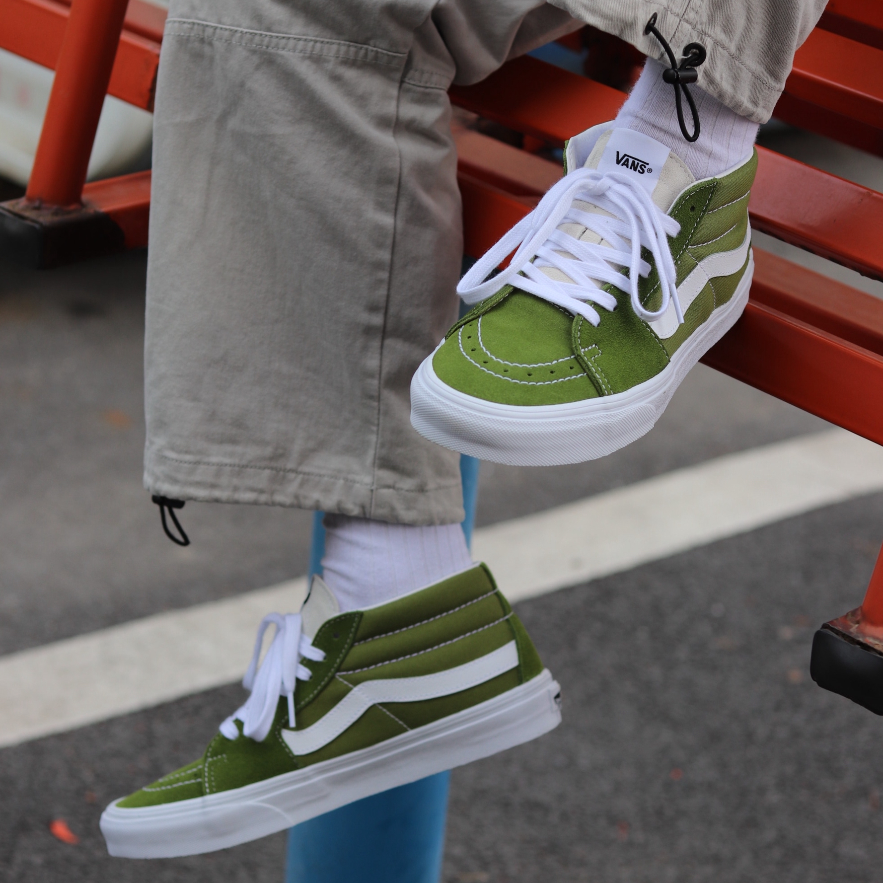 Vans SK8-Mid 浅绿色/白色