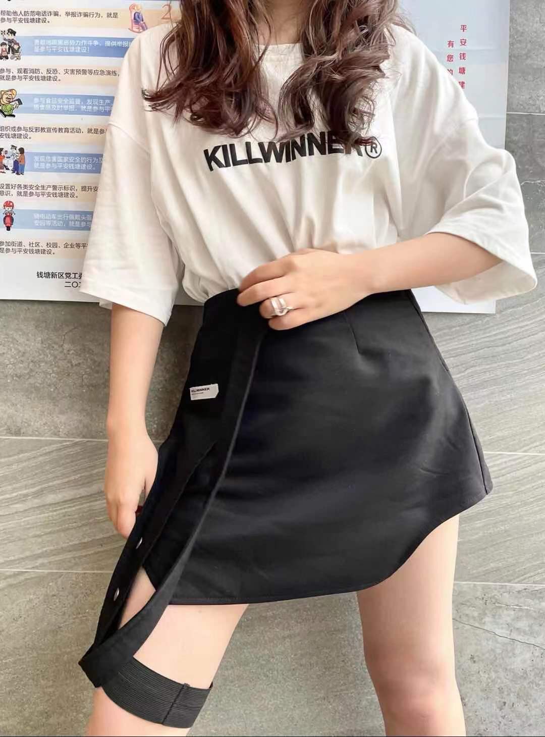 虚拟现实纯色绑腿裙 女装