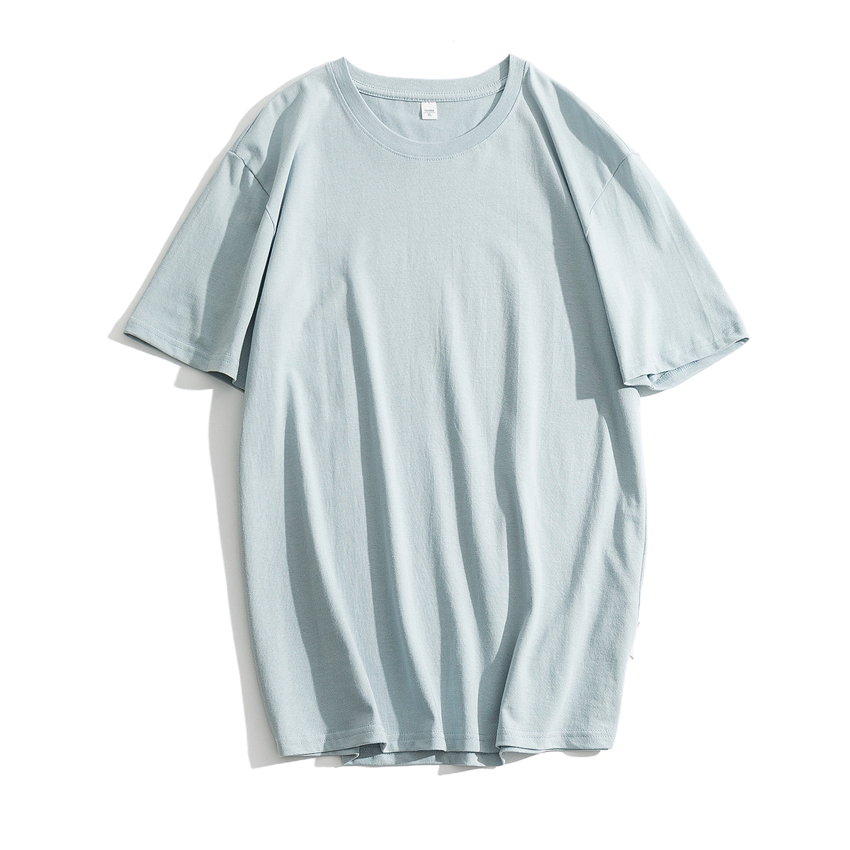 Jeanswest 时尚纯色韩版百搭圆领短袖T恤 男女同款 EY12173001