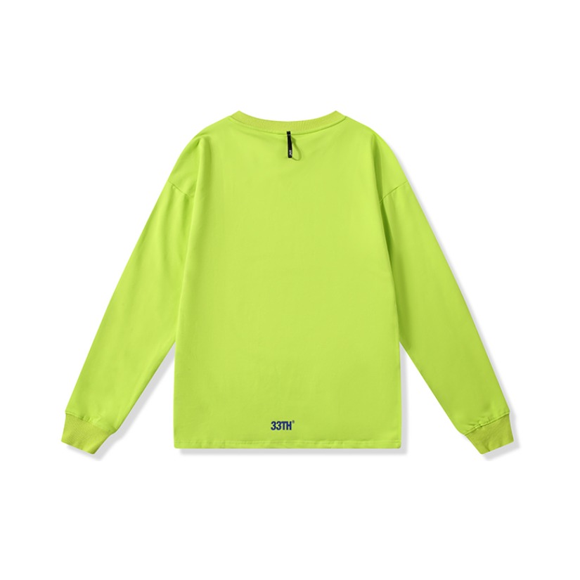 33TH 笑脸字母印花长袖T恤 男女同款 33thqyhx