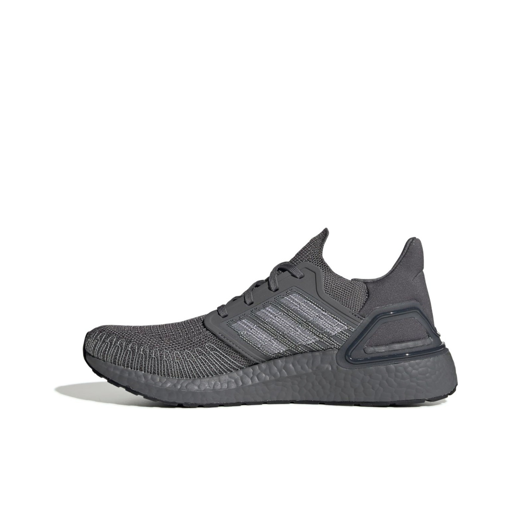 推荐商品：adidas UltraBoost 2020 经典UB 跑鞋 织物缓震回弹抗扭转圆头轻运动 深灰/黑色