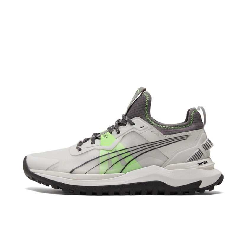 推荐商品：Puma/彪马 Voyage Nitro 耐磨防滑 缓震支撑 轻便 时尚潮流 越野 户外运动 织物 跑鞋 灰色/绿色
