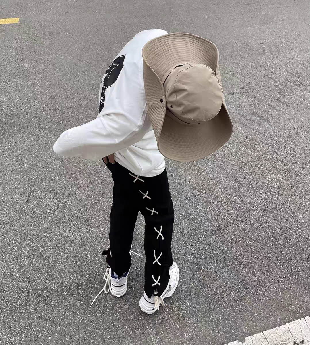 BLACKSOAG街头交叉长裤分享