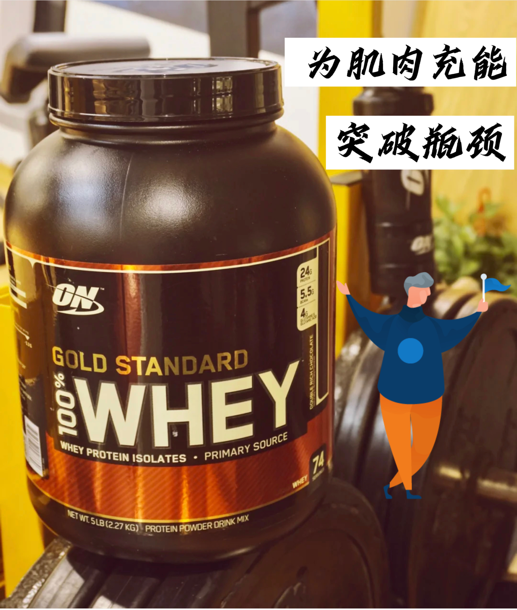 ON金标乳清蛋白粉 为肌肉充能