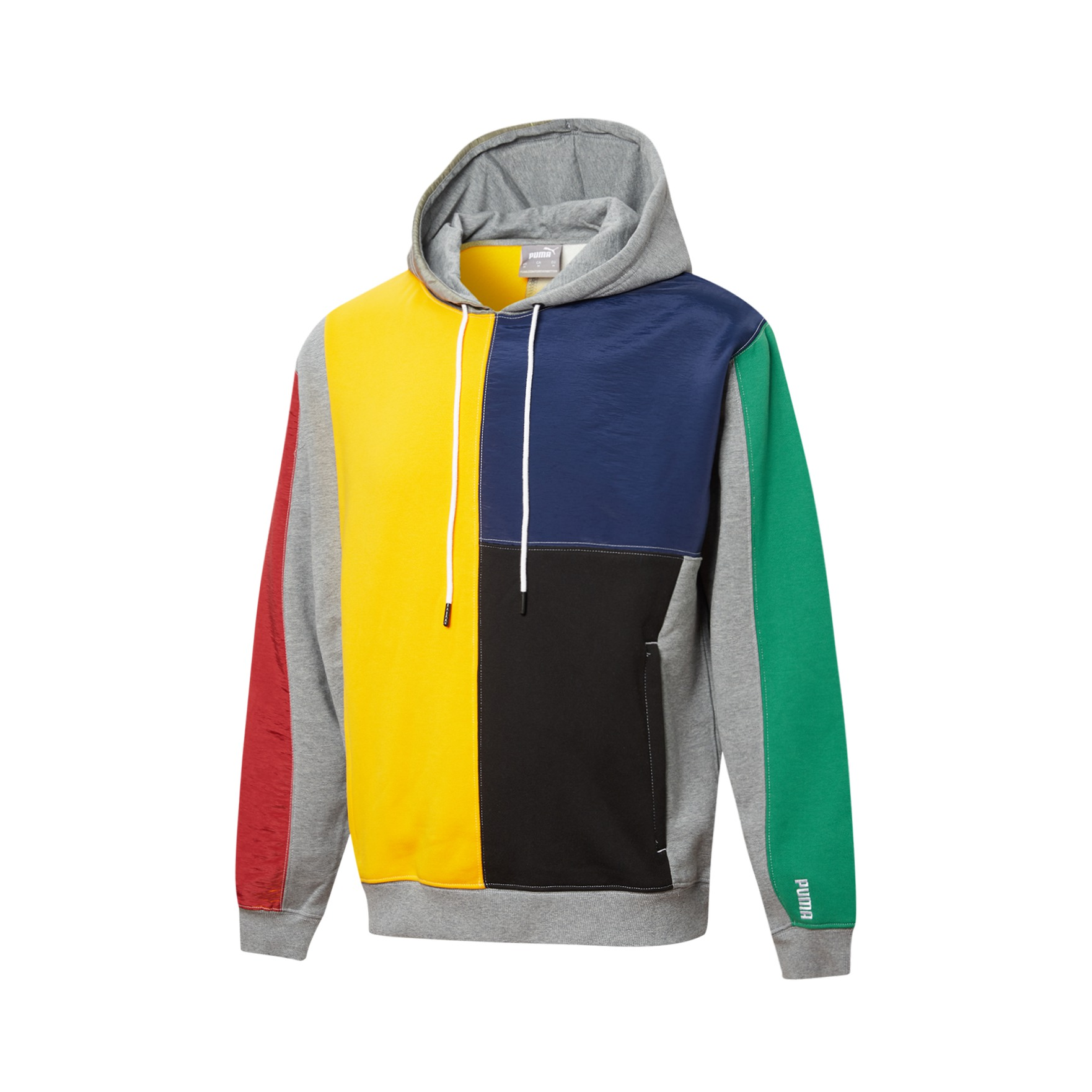 Puma 撞色拼接连帽衫长袖套头卫衣 SIGNATURE 532086