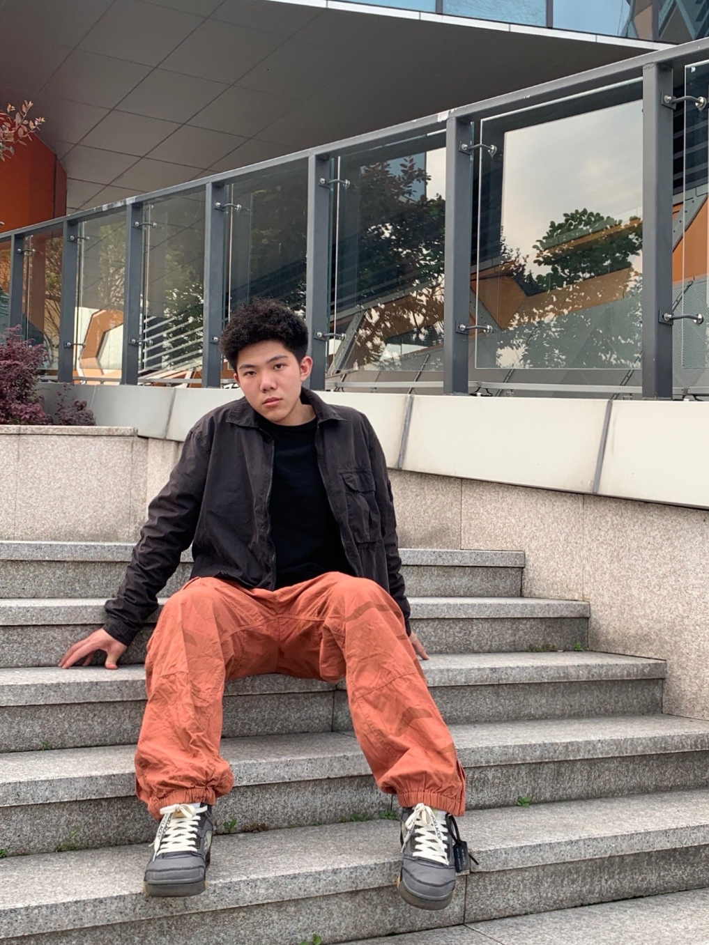 拉链口袋染色夹克   穿搭分享