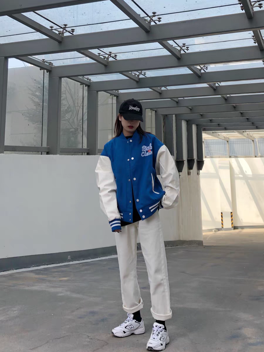  闪电爱心经典棒球服夹克  穿搭分享