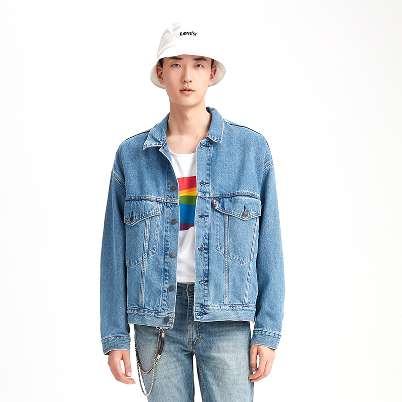 Levi's 美式复古水洗磨破做旧工装衬衫 74872-0000