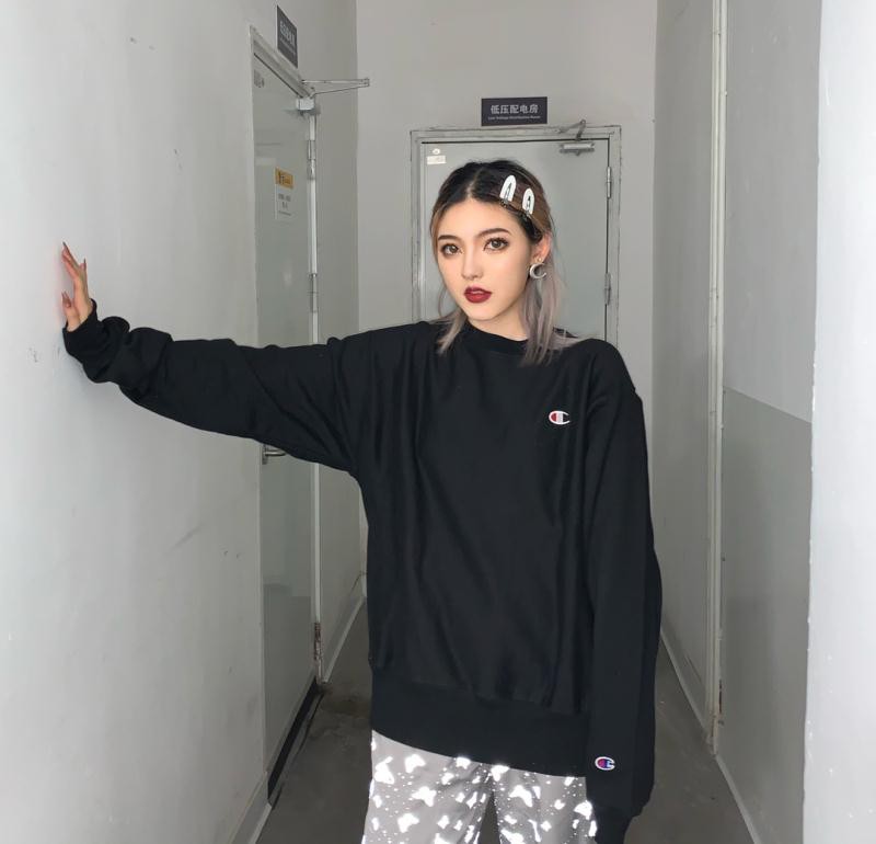 美版情侣款彩色双标卫衣分享