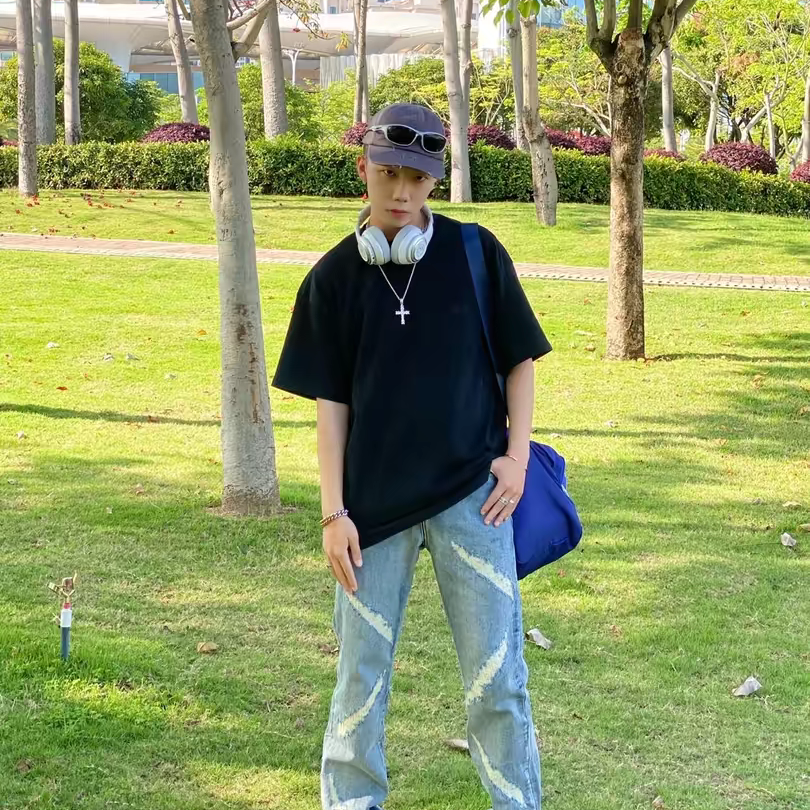 春日出游休闲男生穿搭